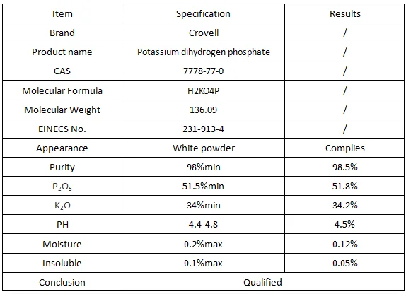 Dihidrogeno Fosfato De Potasio Mkp Kh2po4 Cas 7778 77 0 Buy Fosfato De Dihidrogeno De Potasio 7778 77 0 Mkp Product On Alibaba Com