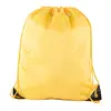 Cheap Polyester Long String Eco Kids Best Gift Black Reflective Drawstring Bag Backpack