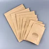 Kraft paper bag with oval window for tea packing