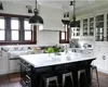 Modern artificial marble modular kitchen designs for small kitchens