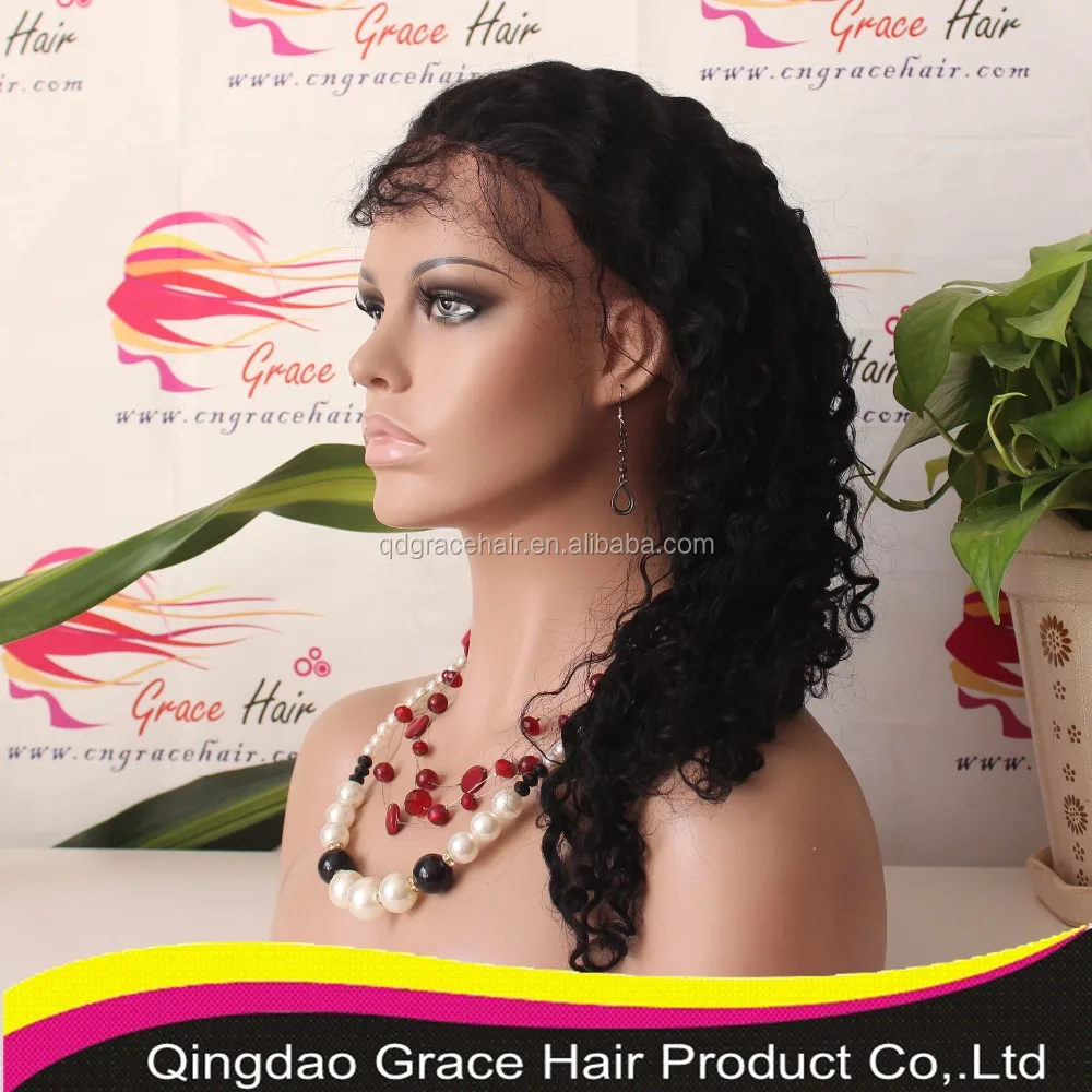 Fashion Wet And Wavy Curly Hair Cheap Jewish Wig Kosher Lace Front