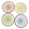Hotel used eco friendly turkish handpainted colorful round ceramic dinner plates