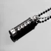 Stainless Steel Paw Print Pet Cremation Urn Jewelry for Ashes