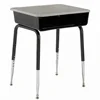 Scholar open-front student desks, solid gray
