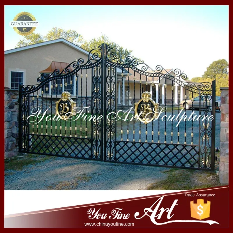 Building Material Wrought Iron Gate For Villa Decor Buy Iron Gate,Material Wrought Iron Gate