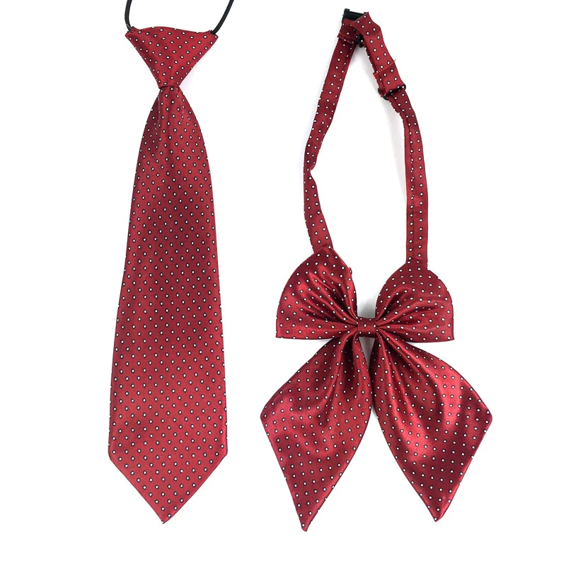 High quality Unisex Imitation silk tie collar flower cable tie student bow tie for School