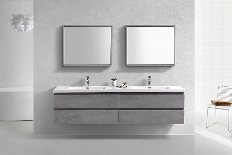 New Design 60 Inches Wall Hung Double Sink Basin Bath Vanity Buy Mirror Cabinet Bathroom Vanity Wall Mounted Hand Wash Bathroom Cabinet Vanity High Quality Ready Made Bathroom Cabinet Wash Basin Options Corner