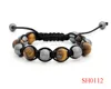 2018 natural beads tiger eye bracelet with hematite beads mixed beads bangle for men