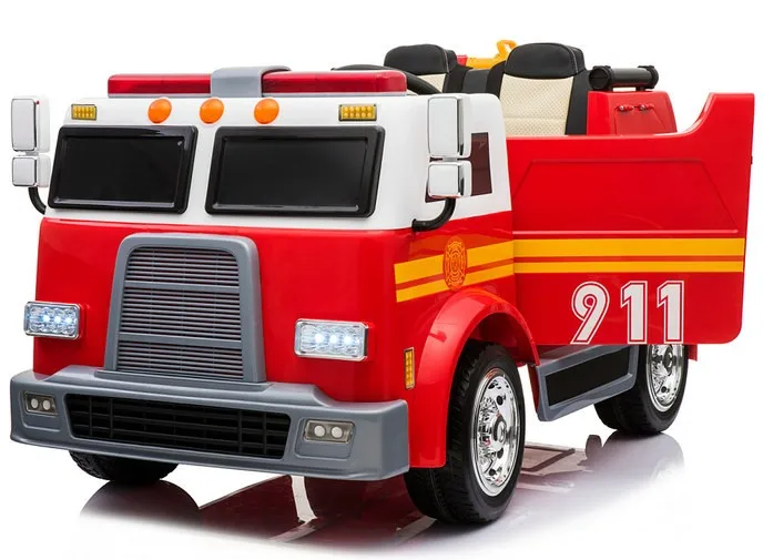 Kid Ride On Vehicle Fire Truck 12v Electric Battery Powered Toy Vehicle ...