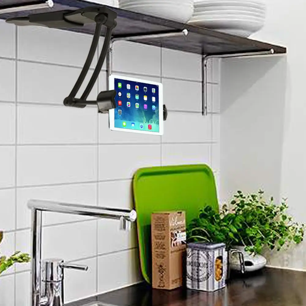 Universal Desk Hutch Stand Kitchen Cabinets Tablet Mount Holder
