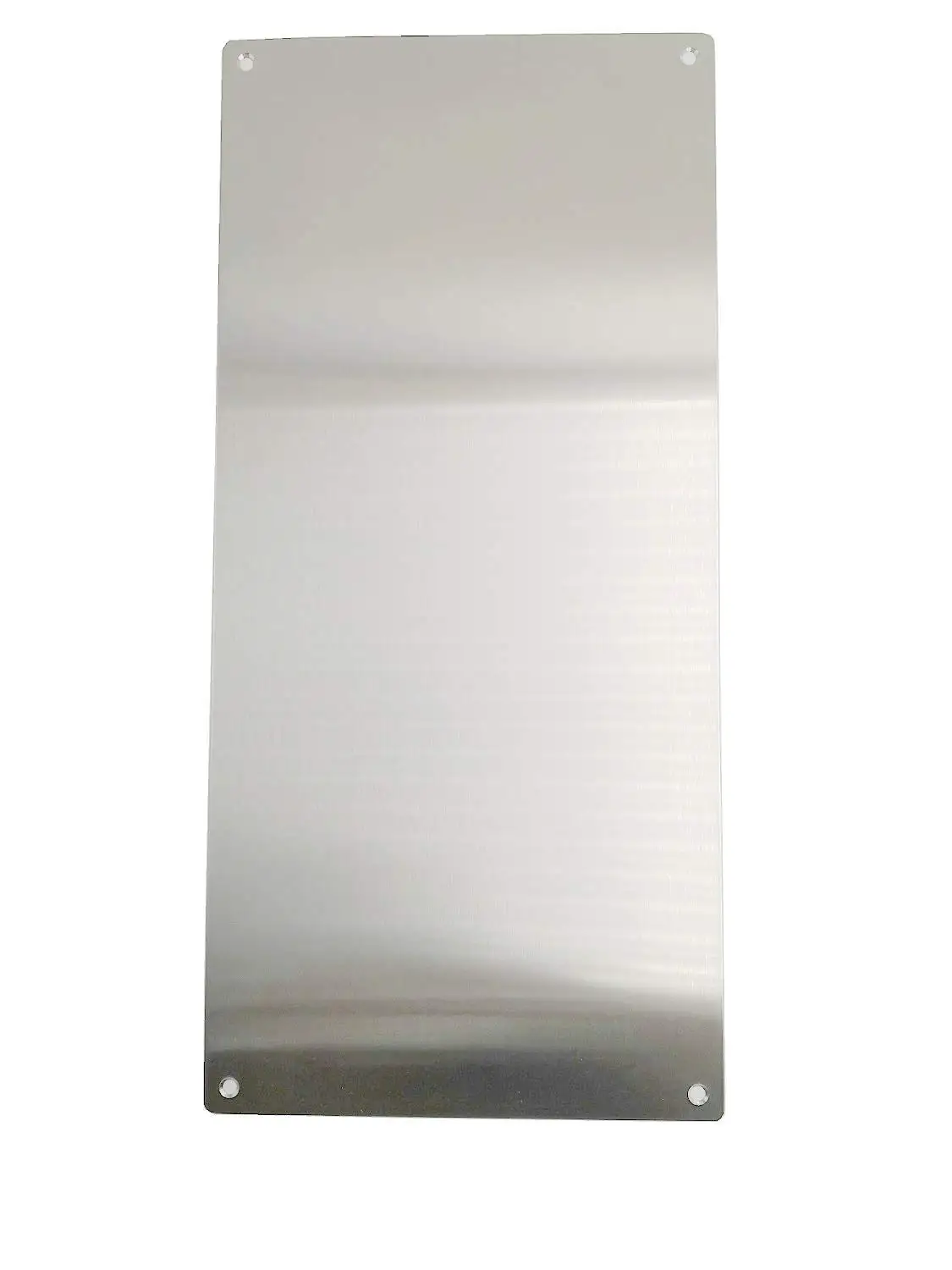 Satin Finish Rockwood 70A.32D Stainless Steel Standard Push Plate 12 Height x 3 Width x 0.050 Thick Four Beveled Edges