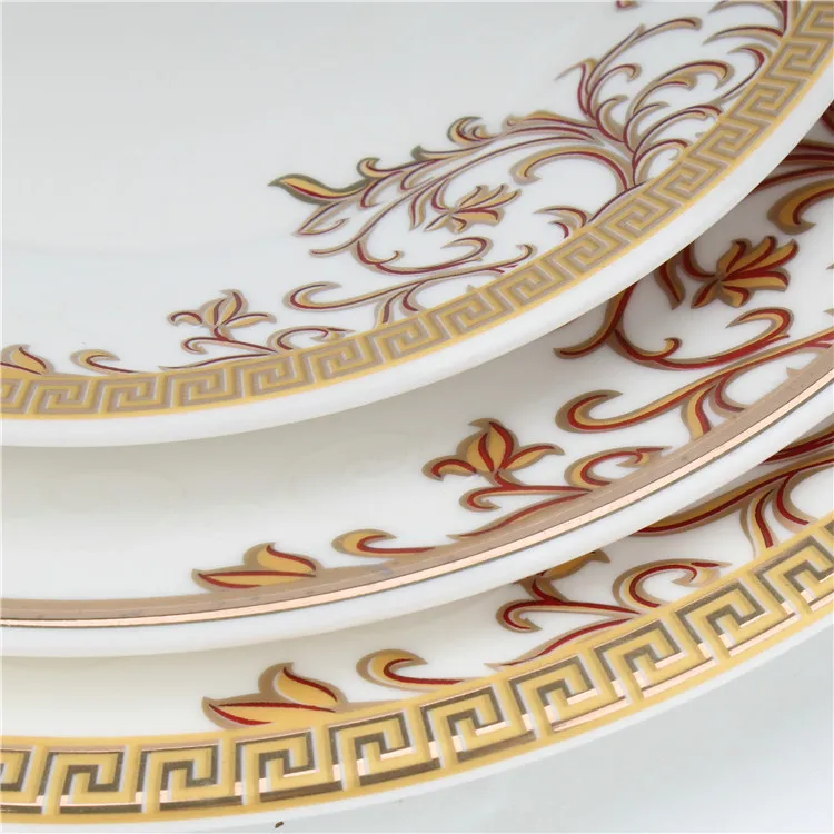 Royal Handmade Complete Elegant Pottery Plates Sets Dinnerware For