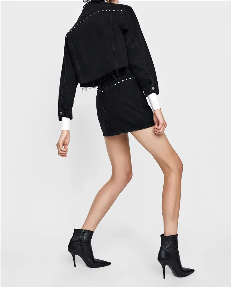black denim jacket with studs