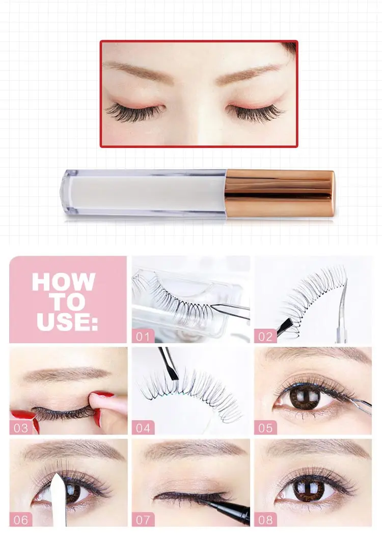 Mytbeauty Wholesale Bulk Vegan Waterproof Adhesive Fast Drying Eyelash Glue Clear Strip Lash Glue