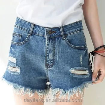 torn short jeans