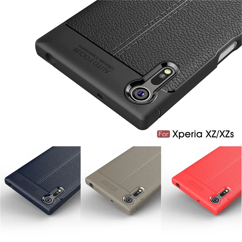 2017 New Design Carbon Fiber Lichee Pattern for Sony Xperia xz xzss Soft TPU Case for Sony Xperia xz xzss