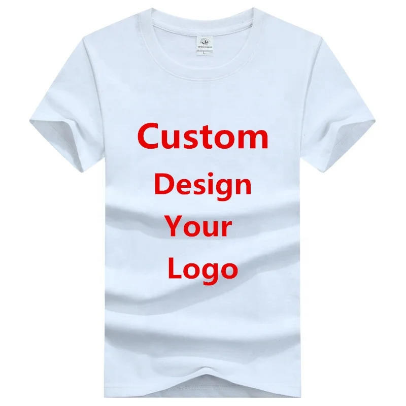 Custom Logo Printing Short Sleeve Unisex 200 Grams White Plain Cotton T ...