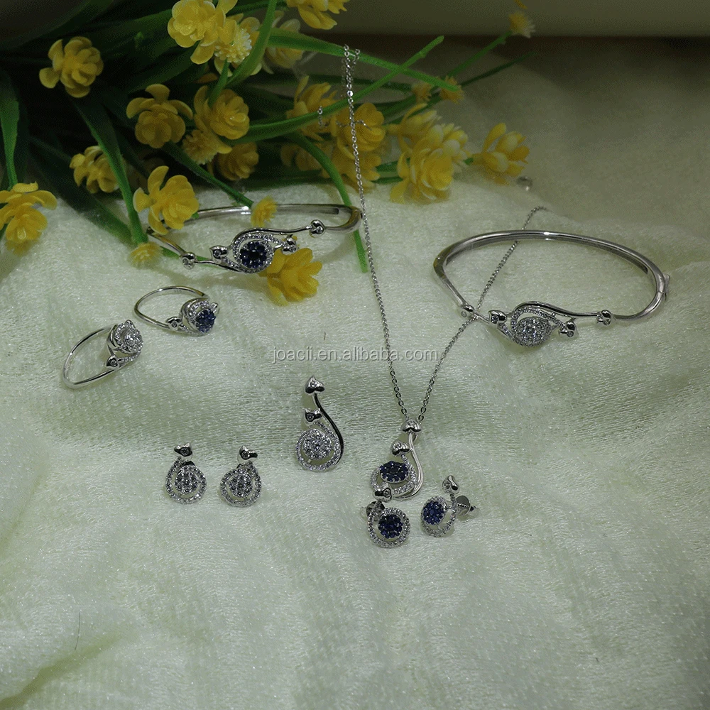 Fashion Teardrop 925 sterling silver jewelry set