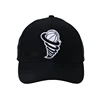 Promotion custom Fashion embroidered logo Black 6 Panel sports caps Unisex cotton Baseball Hats Cap