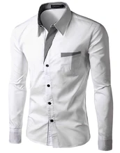 Free Shipping 2012 New Mens Shirts Casual Slim Fit Stylish Hot Dress Shirts Color:White,Black,Red,Navy blue Size:M-L-XL-XXL