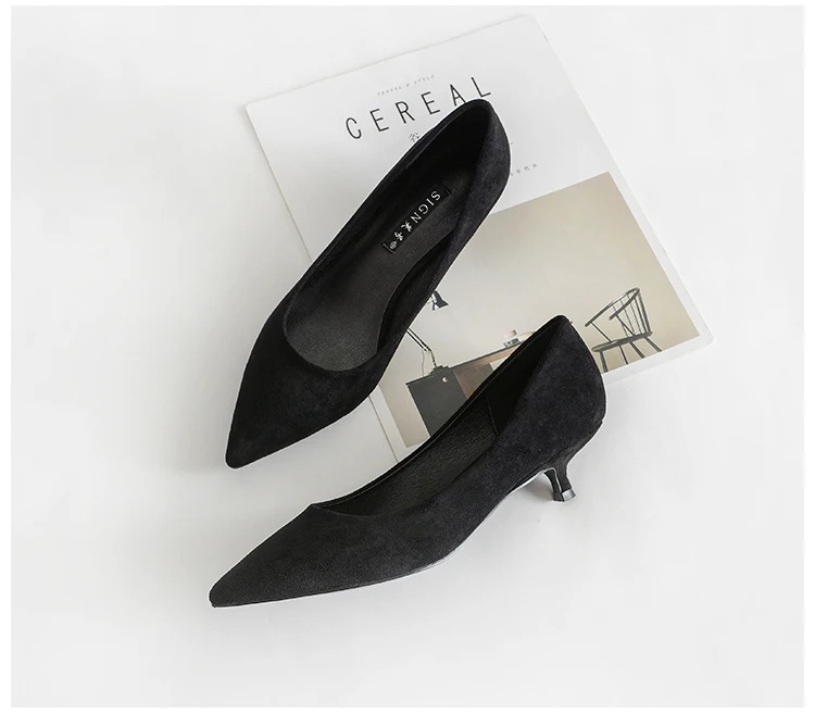 New Arrival Suede Summer 3.5cm High Heel Shoe Jobs Buy High Heel Shoe
