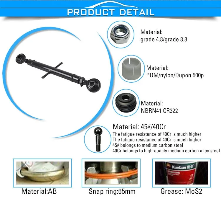 Agricultural Machinery Kubota Tractor Spare Parts Top Link Assy Oem