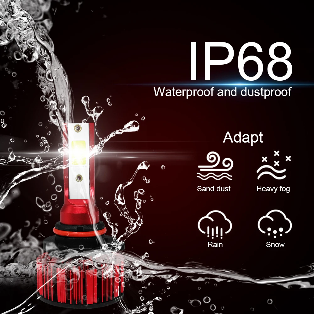 New products Mini Q1 Auto headlight 50W 6000LM waterproof IP68 led car light