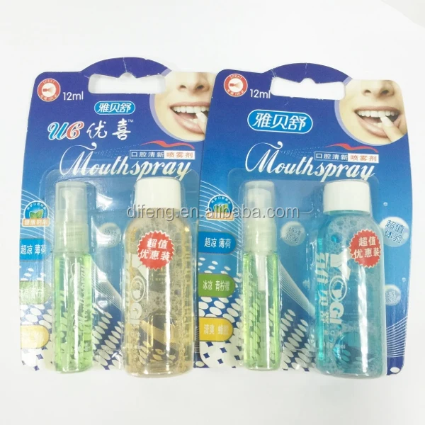 blister card packing 12ml mouth spray and 60ml mouth wash