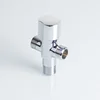 3/8" silver brass 3 way angle seat valve for bathroom
