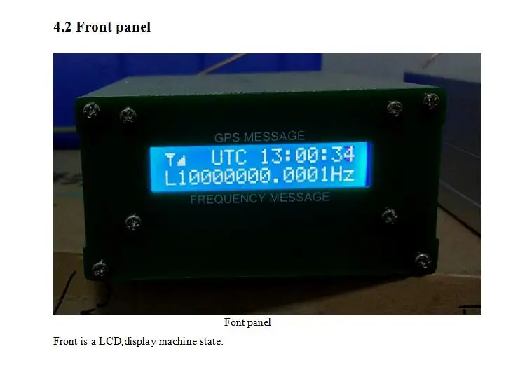 LCD Display GPSDO GPS Colck 10M Frequency Message Disciplined Oscillator UK 