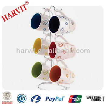Kitchen Simple Style 6 Hook Wall Mounted Mug Rack Vertical Hanging Decorative Coffee Holder Kitchen Simple Style 6 Hook Wall Mounted Mug Rack Vertical Hanging Decorative Coffee Holder