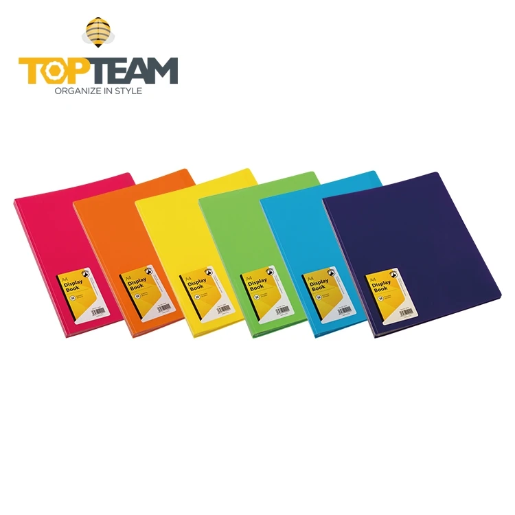 Customized Clear Pockets File A4 Size Pp Plastic Display Book File