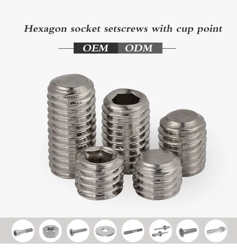 Din Stainless Steel Hex Socket Set Screw Cup Cone Point Allen Grub Screw Buy Hex