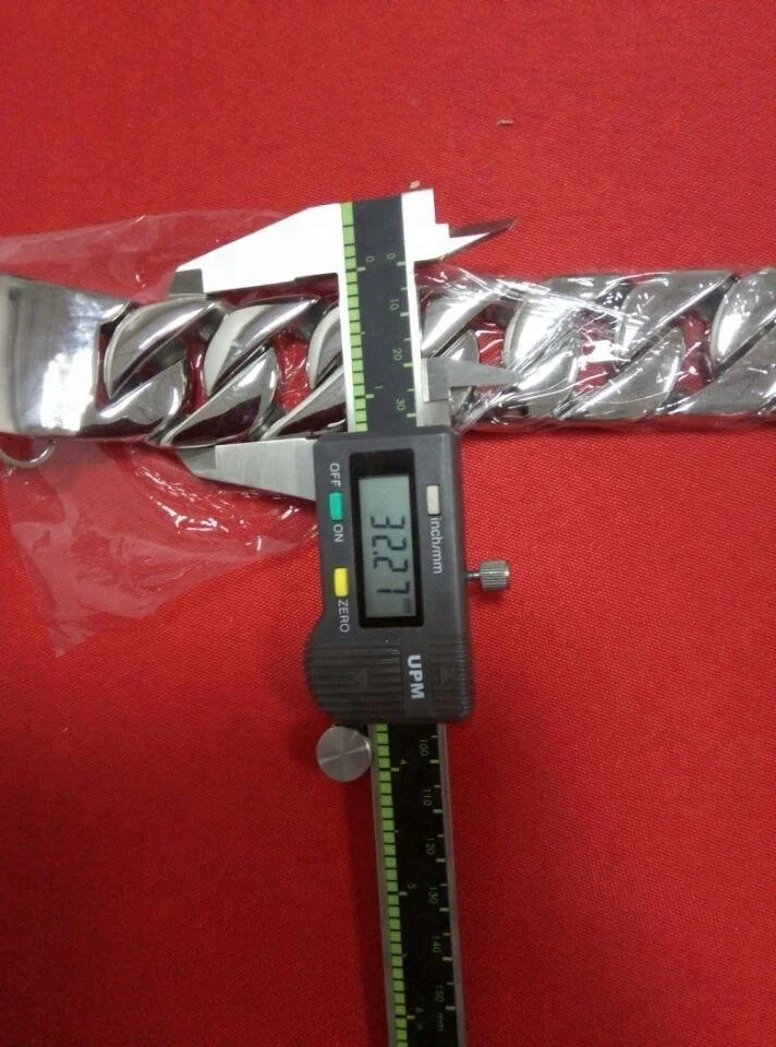 الأصلي! 18K الذهب سوبر الفاخرة طوق بكلاب سلسلة سلسلة الكلاب الكبيرة سلسلة قوية 32 مللي متر الحيوانات الأليفة الاكسسوارات Pitbull طوق