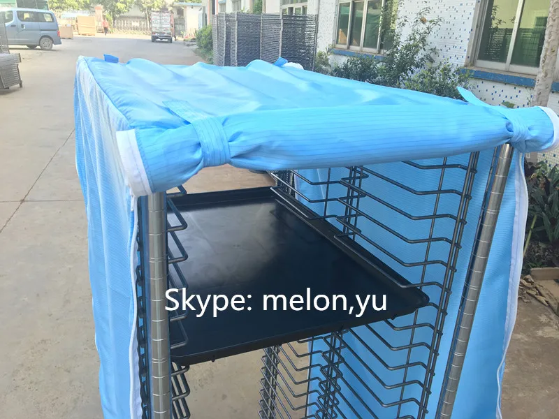 ESD Dust Covers for Chrome Wire Shelving Cart, View Dust Covers