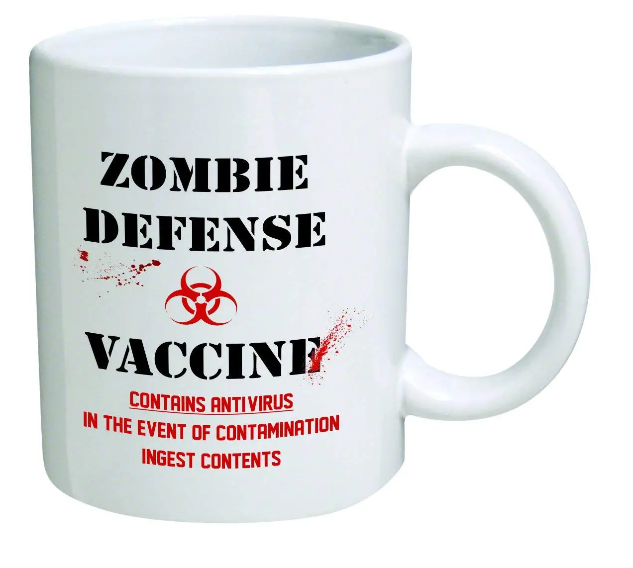 Buy Blood, Zombie defense vaccine 11 OZ Coffee Mug