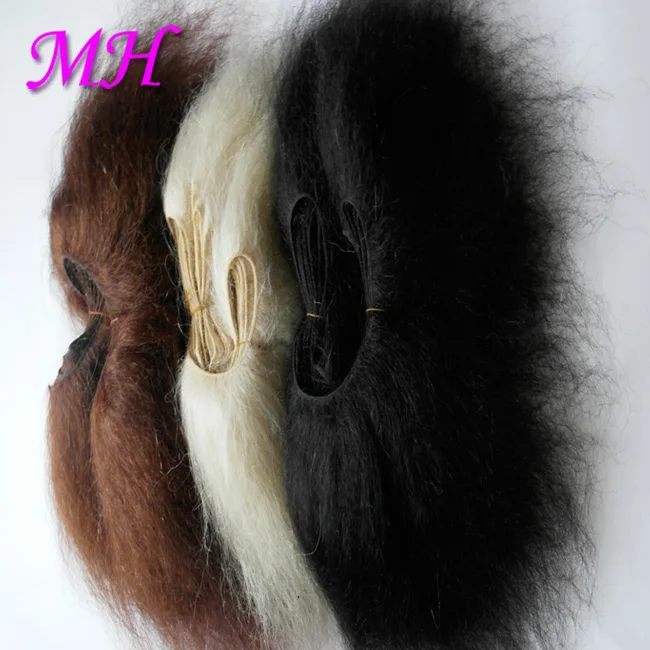 Can Be Dyed Brown Yak Hair Bulk Natural White Black Color For Clown