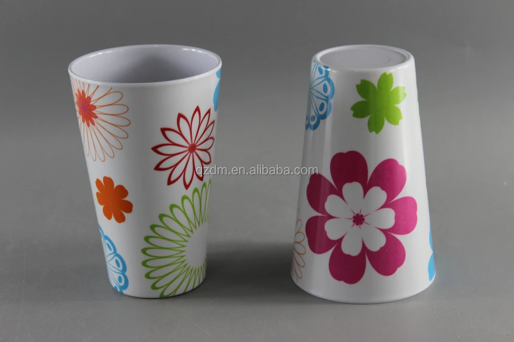 2016 Spring Melamine Flower Drinking Cups