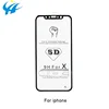 custom size retail package 0.33mm 2.5d clear tempered glass touch responsive screen protector for iphone x adhesive film