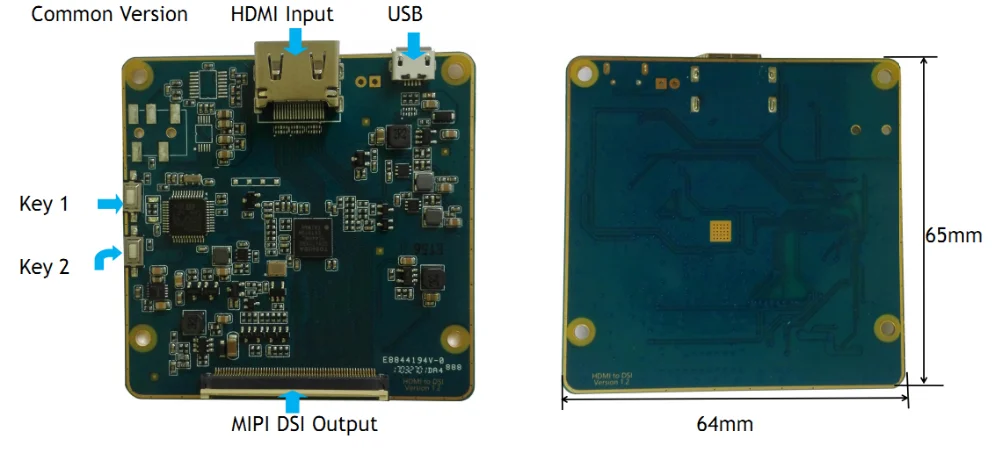 thumbnail image 2 of HD To MIPI Converter Board With 5.5" LS055R1SX04 LCD Screen – 1440x2560 Resolution 2 of 5
