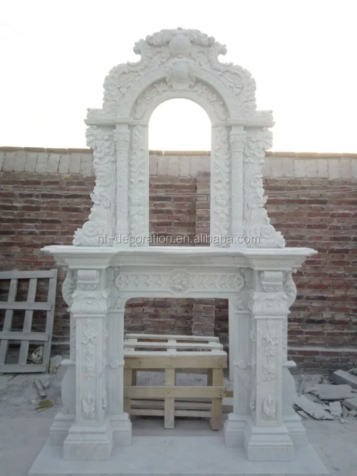 Stone Fireplace Indoor Engineered Luxury Decorative Double Stone