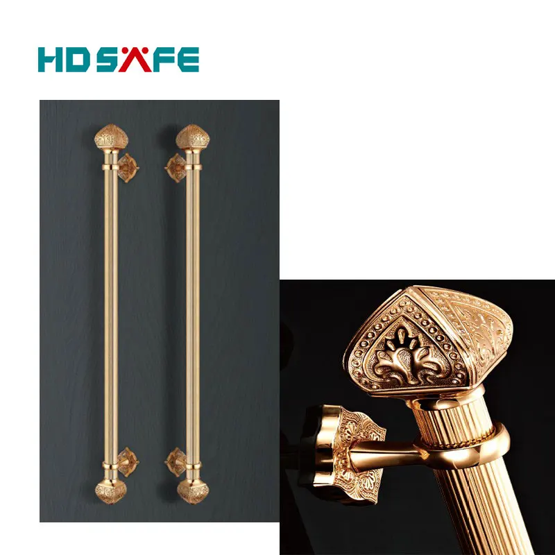 Elegant Style Gold Color Door Pull Handle Brass Front Door Handle ... Elegant Style Gold Color Door Pull Handle Brass Front Door Handle ...
