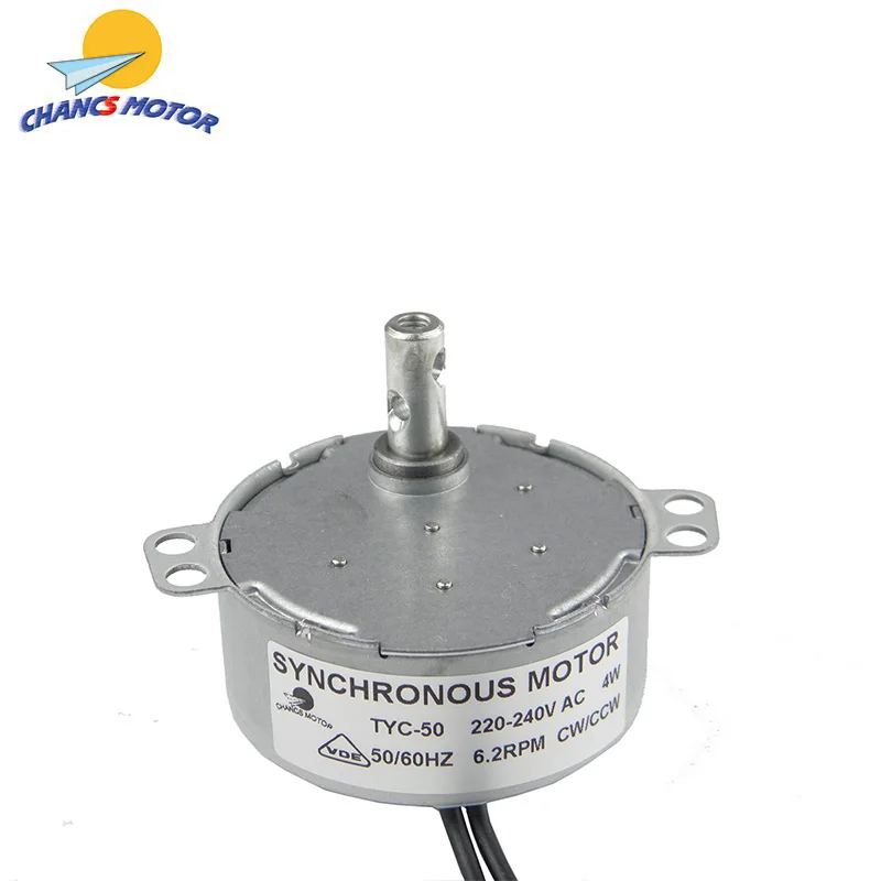 CHANCS TYC-50 Synchronous Motor 110V AC 15-18RPM Shaft Rotation CCW 4W Gear Motor Electric Fireplace US Stock