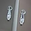 High quality Zinc alloy crystal diamond rhinestone cabinet wardrobe drawer door pull handle furniture handles and knobs