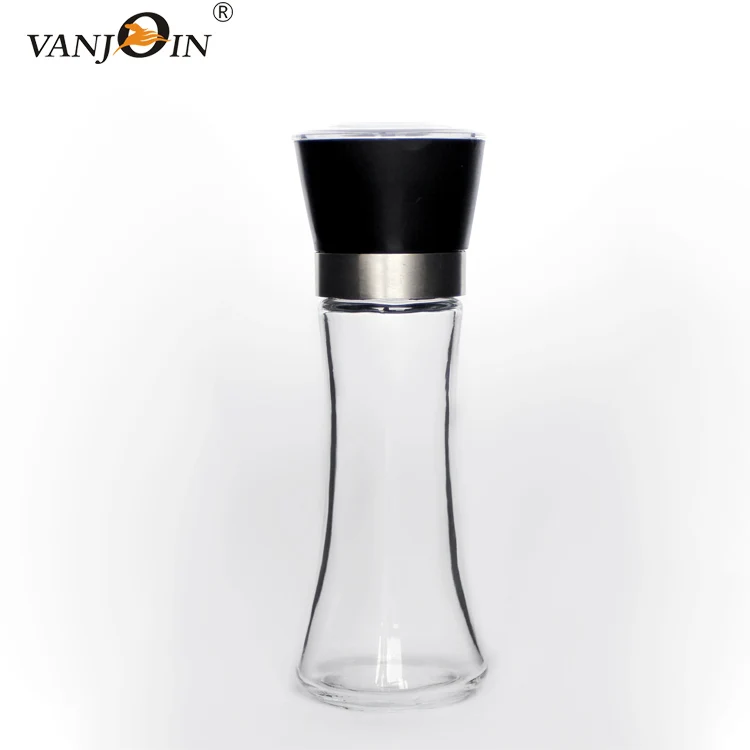 High Grade 6oz 180ml Spice Grinder Glass Bottle Salt Pepper Shaker