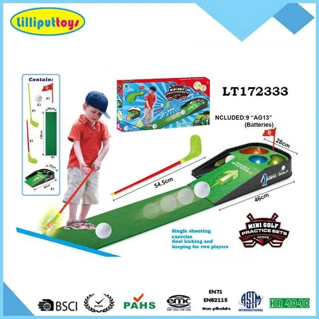 Children Outdoor And Indoor Sport Toy Mini Golf Play Game Set With