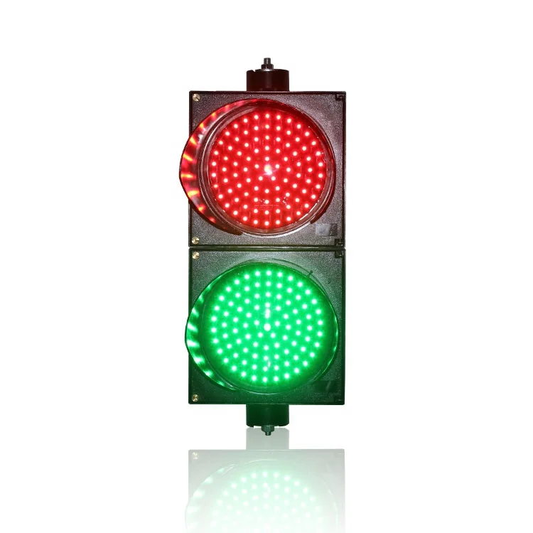 Impermeable Tráfico de señales de luz 200mm rojo verde luces led PC luz