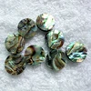 Natural abalone shell & black onyx round shaped loose beads