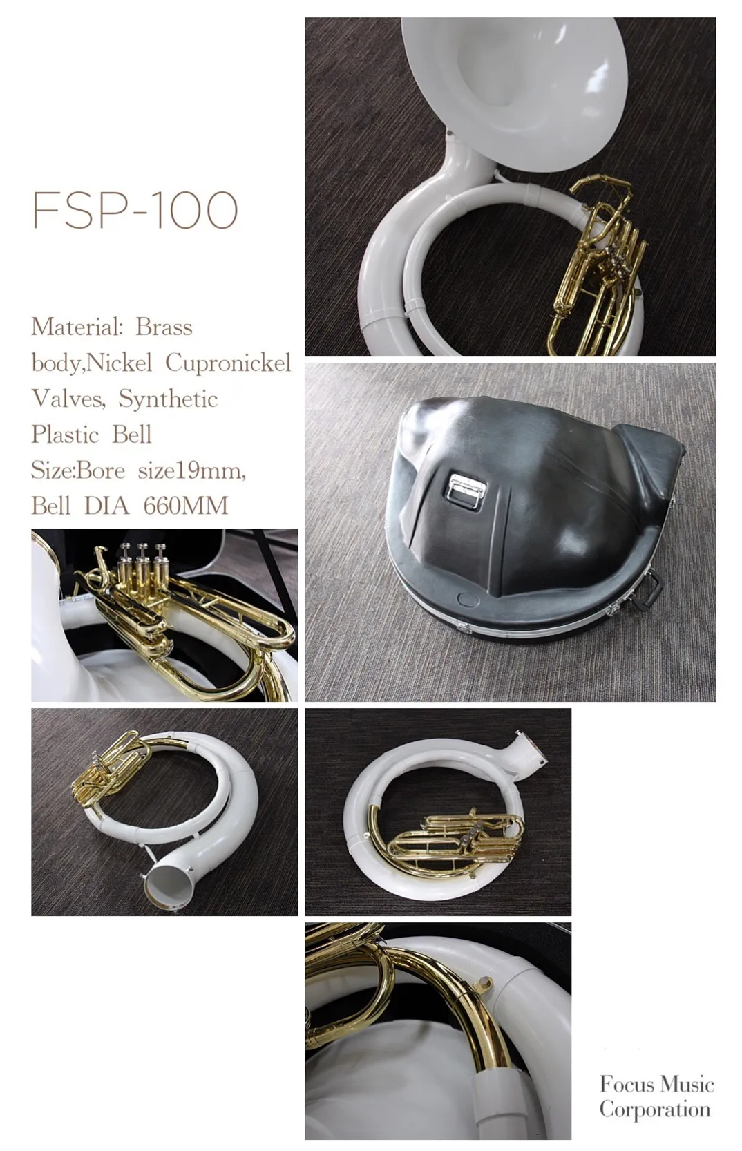 Cheap Sousaphone Wholesale Good Quality Standard Fiberglass Student