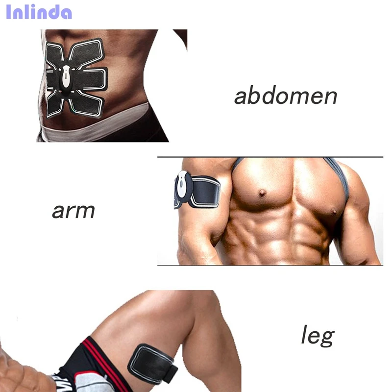 EMS Abdominal Muscle Toning Trainer ABS Stimulator Toner Fitness Gym Belt 8 Pads